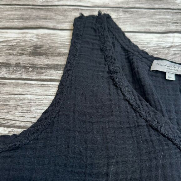 Michael Stars Los Angeles Women's Tammy V Neck Tank Top Black XS Extra Small NWT - Picture 6 of 12